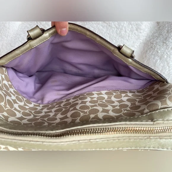 Coach Chelsea Heritage Signature Stripe Satchel Nr. F15132 - Picture 5 of 15